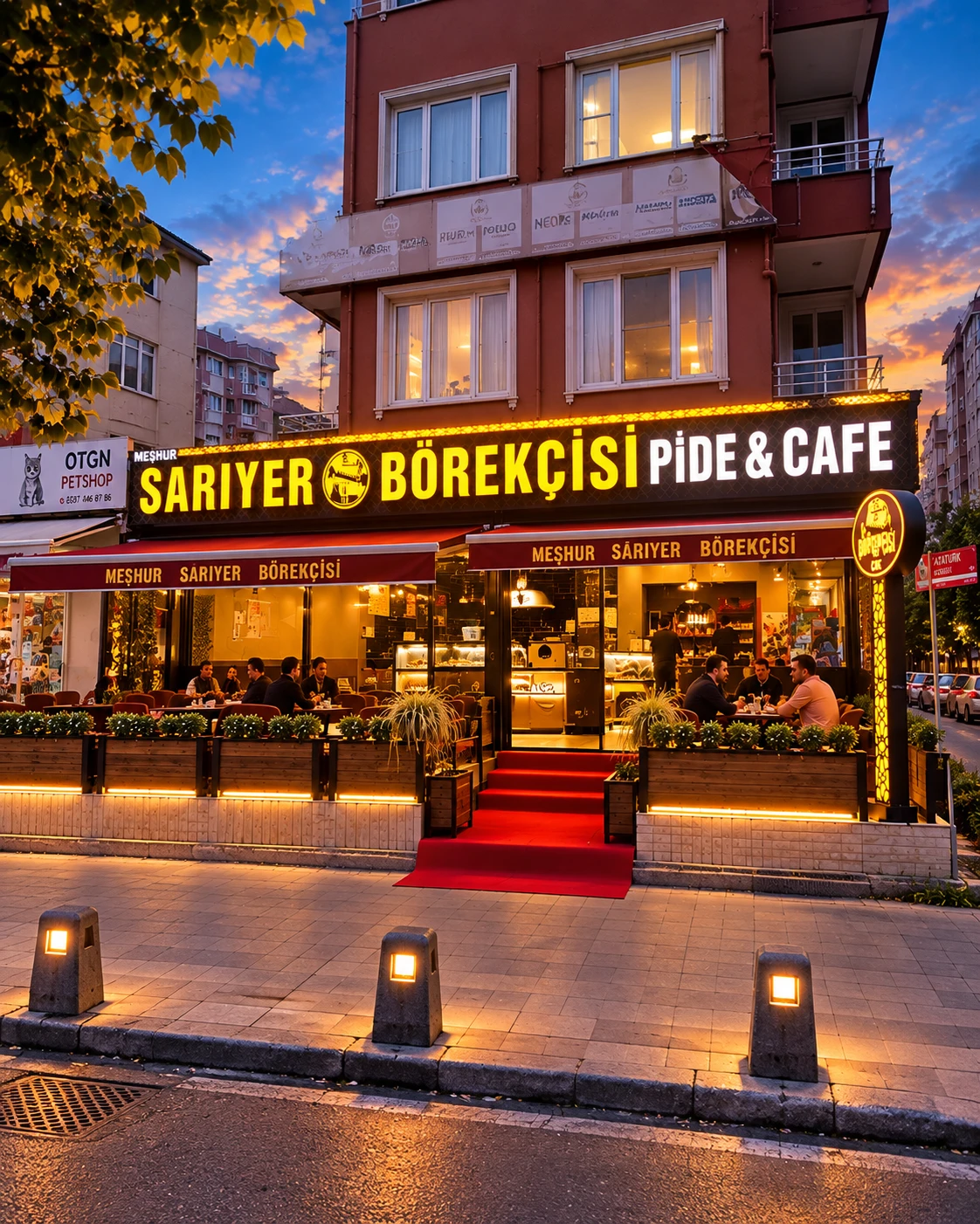 Sarıyer Börekçisi iç mekan ve oturma alanı